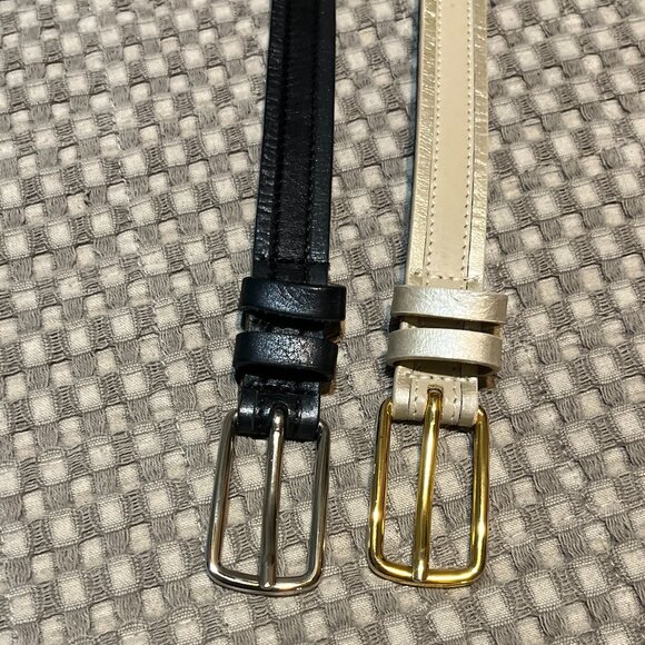 Talbots Bundle of 5 belts, 4 leather and 1 leather with cloth front.  xl sizes - Picture 3 of 12